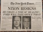Original August 9,1974 New York Times “President Nixon Resigns"/SUPERB CONDITION