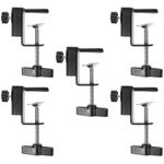 5Pcs Durable Metal and Plastic Table Clamps Universal Desk Mount Clamp