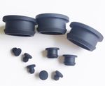 2.5mm-51mm Black Snap-On Hole Plug Silicone Rubber Blanking Seal Bung Pipe Tube