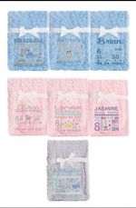 Personalised Baby Blanket Embroidered Soft Bubble Boy Girl Gift Stars Newborn