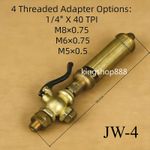 JW-4 Live Steam Bell Whistle Adjustable Tone Model 1/4" X40 TPI / M8 / M6 / M5