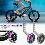 2PC Kids Bicycle LED Training Wheel Stabiliser Support For 12-20 Inch Bike Cycle