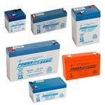 Powersonic 12v / 6v Sealed Lead Acid Rechargeable Battery Leisure, Alarm, Volt
