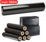 BLACK STRONG ROLL PALLET STRETCH SHRINK WRAP CAST PARCEL PACKING CLING FILM WRAP