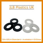 DIN 125 Form A Nylon Plastic Washers M2 M2.5 M3 M4 M5 M6 M8 M10 M12 M16 M18 M20