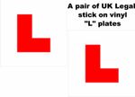 2 X UK Legal L Plates Self Adhesive Stick On Vinyl Weatherproof Learner Driver