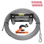 Steel Rope/Cable 26m x 9.5mm. Fairlead. 3/8" Hook. For winches up to 13,500lb.