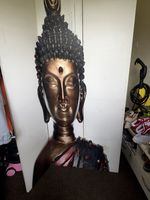 Large Buddha Head Statue/Figurine Bronze/Gold Tone, Buddhism never really used