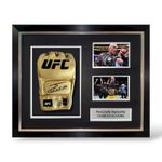 Charles Oliveira Signed Framed UFC Gold Glove Private Signing Photo Proof COA