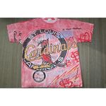 Vintage 1991 St Louis Cardinals All Over Print Shirt Mens XL Trench MLB Red AOP