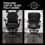 Steelcase Leap V2 / 4D Amrs / FULL SPEC / Refurbished / FREE DELIVERY AVAILABLE