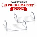 Radiator Airer 5 Bar Clothes Dryer Adjustable Foldable Wall Mounted Heater Rack