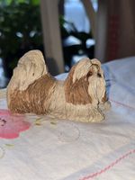 1994 Sandicast Handcrafted Shih Tzu Dog Figurine B24 2” x 3-1/4” Signed