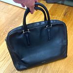 Paul Smith Men’s Black Leather Zip Briefcase/Document Case Double Handles x Cond