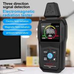 Digital EMF Meter LCD Temperature Electromagnetic Field Radiation Detector UK