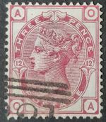 GB QV 1873 SG143 pl 12 3d rose (striking rose-purple shade), wmk spray, OA, FU
