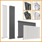 Designer Oval Column Flat Panel Radiator Horizontal Vertical Central Heating Rad