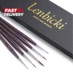 Kolinsky Sable Brushes Miniature 5PCS Professional Detail Paint 5PCS, Purple