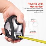 5M Auto-Lock Measurement Tape Dual Markings Tape with Belt Clip & Wrist Strap