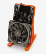 NerdQaxe++ 4.8T - Bitaxe Nerd Miner 75W BM1370 BTC Mining Bitcoin Asic - ORANGE