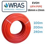 Underfloor Heating Pipe PERT EVOH 16mm 100m, 200m 240m rolls