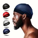 Black Swimming Cap Silicone Adult Mens Womens Large Waterproof Pool Swim Hat