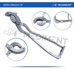 GERMAN 14" ANGLED BENT SERRA EMASCULATOR CASTRATION CRUSHING CLAMP SURGICAL CE