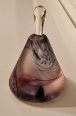 Stuart Akroyd Glass Perfume Bottle with Stopper Signed