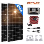 400W Solar Panel Kit 12V Mono With Mounting Brackets Caravan RV Camper Van Boat