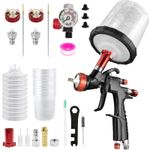 A610 LVLP Air Spray Gun 1.3/1.7/2.0mm Nozzles R500 Paint Guns w/ 10x Mixing Cups