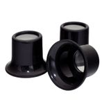 Eye Loupe Set 3pc Magnifying Eyeglass Jewellers Watchmakers 2x 5x 10x Magnifiers
