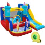 Kids Bouncy Castle Inflatable Slide Pool Climbing Wall 2.65m with Blower
