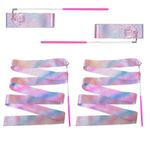Sparkling Dance Ribbons 2 Pcs 78.7 Inch Rhythmic Gymnastics Ribbon for Kids... 