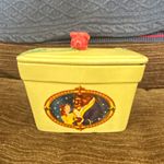 Disney Beauty and the Beast Ceramic Floral Covered Butter Dish w/ Lid 8x5in