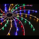 Christmas Star Spinner Light Silhouette Flashing window Light Spiral LED Light