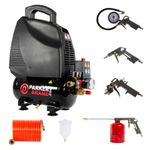 6 Litre Air Compressor & Tool Kit – 1.5HP Oil-Free Portable Compressor, 115 PS