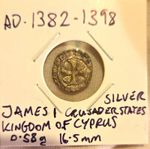 James I Crusader States Kingdom of Cyprus Silver Hammered Coin AD 1382–1398