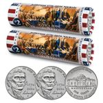 2026 P & D Jefferson 1776 Nickel DECLARATION Coin Rolls America 250 BU Set of 2
