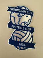 Birmingham City 7.5cm Premium Flocked Suede Hybrid Iron on / Heat Applied Crest