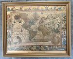 Print Foil Of Moses Pitt 1681 World Map Framed Nova Totius Terrarum Orbis