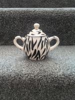 Housenware Pot Designed by Mary Rose Young Zebra Print Ceramic
