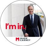 MARK CARNEY FOR PM "I'M IN" CANADA ELECTION 2025 PIN-BACK BUTTON 2.25" (58mm)