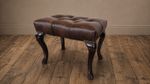 Chesterfield Stool UMBER by Atelier - Real Leather Brown Handmade