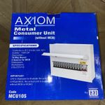 Axiom Metal Consumer Unit 10 Way 100A MCU10S