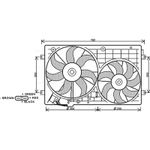 Radiator Fan For Audi TT 8J 3.2 V6 Quattro AVA 1K0959455CQ 1K0959455FE