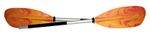 H2o Flame Asymmetrical 220cm Kayak Paddle Orange Swirl 2 Part