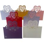 Heart Place Cards Folding Wedding Table Number Name Sign Craft Party Decoration