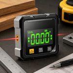 360° Magnetic Digital Angle Gauge Finder With Laser Inclinometer Level Meter UK