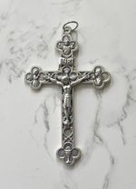 Large Crucifix Cross Pendant / for making Rosary Beads Catholic Made in Italy