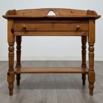 Vintage Pine Washstand | Raised Gallery & Turned Legs | AF-5523